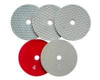 Алмазные гибкие шлифовальные круги Гайка мини Pads 5-STEP D100 комплект Алмазные гибкие шлифовальные круги Гайка мини Pads 5-STEP D100 комплект